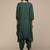 Embroidered Thread Work Pure Silk Fusion Kurta with Dhoti Pants