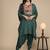Embroidered Thread Work Pure Silk Fusion Kurta with Dhoti Pants