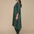 Embroidered Thread Work Pure Silk Fusion Kurta with Dhoti Pants