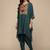 Embroidered Thread Work Pure Silk Fusion Kurta with Dhoti Pants