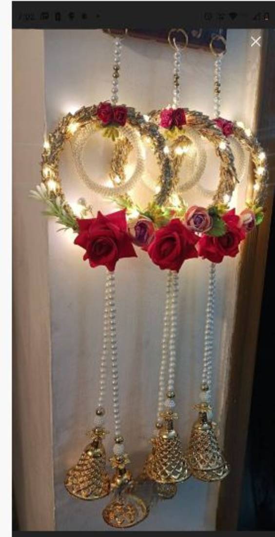 hangings decoration diwali lights, home living  handmade (pack of 2)