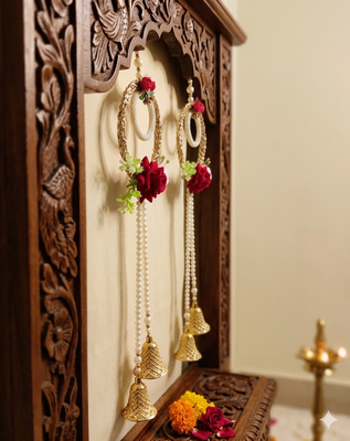 hangings decoration diwali lights, home living  handmade (pack of 2) 2