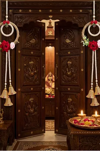 hangings decoration diwali lights, home living  handmade (pack of 2)