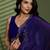 Purple tissue satin embellished saree with unstitched blouse piece.