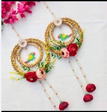 handmade wall hanging decorative door toran tassel religious home decorations (pack of 2) 1