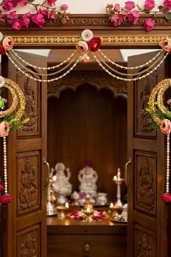 handmade wall hanging decorative door toran tassel religious home decorations (pack of 2)