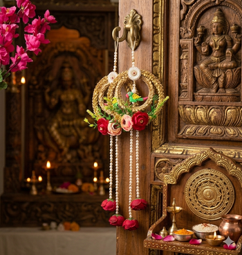 handmade wall hanging decorative door toran tassel religious home decorations (pack of 2) 3