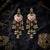White color meenakari kundan earrings beautiful festive ethnic appeal