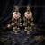 White color meenakari kundan earrings beautiful festive ethnic appeal