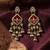 Red color kundan earrings stylish ethnic party wear appeal