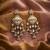 Peach color kundan earrings graceful handmade ethnic appeal
