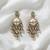 White color kundan earrings elegant festive traditional design