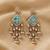 Blue color kundan earrings stylish designer ethnic appeal