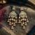 Paris green color kundan earrings premium festive designer appeal
