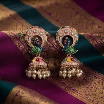 Multi color meenakari earrings elegant festive designer appeal 2