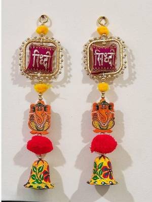handmade wall hanging decorative door toran tassel home temple decorations (pack of 2) 1