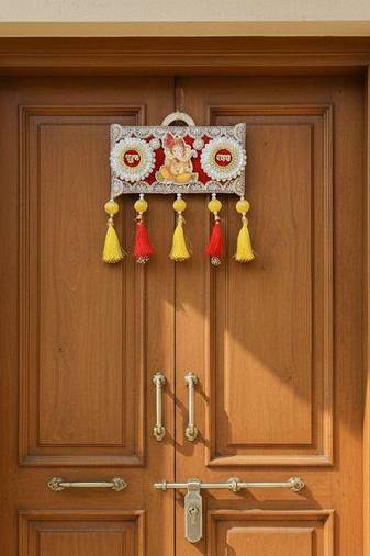 handmade decorative ganesh ji hanging  traditional hanging for decoration (set of 1)
