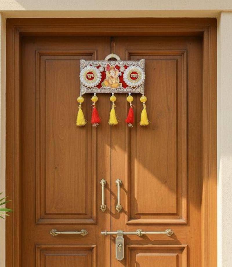 handmade decorative ganesh ji hanging  traditional hanging for decoration (set of 1)