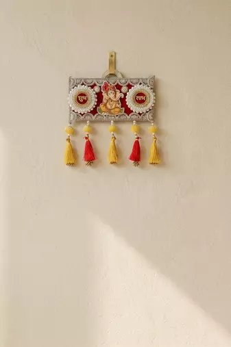 handmade decorative ganesh ji hanging  traditional hanging for decoration (set of 1)