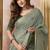 olive cotton blend with tassels casul wear saree