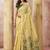 cream cotton blend with tassels casul wear saree