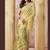 cream cotton blend with tassels casul wear saree
