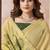 cream cotton blend with tassels casul wear saree