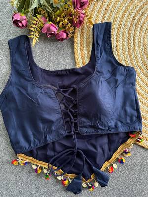 Heavy rayon cotton kutchi mirror blouse 2