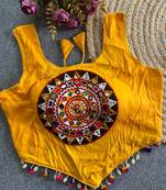 Heavy rayon cotton kutchi mirror blouse