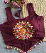 Heavy rayon cotton kutchi mirror blouse