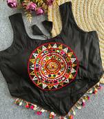 Heavy rayon cotton kutchi mirror blouse