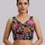 Black position print designer padded blouse