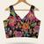 Black position print designer padded blouse
