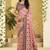 peach linen casual wear saree