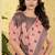 peach linen casual wear saree