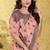 peach linen casual wear saree