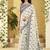 off white linen casual wear saree