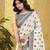 off white linen casual wear saree