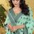 turquoise linen casual wear saree