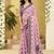 baby pink linen casual wear saree