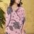 baby pink linen casual wear saree