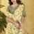 lemon linen casual wear saree
