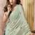 pista green cotton blend with tassels casul wear saree