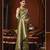 mehandi jacquard soft rich zari weaving & tassels saree