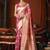 rasberry jacquard soft rich zari weaving & tassels saree
