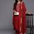 Embroidered Regular Kurta with Trousers & Dupatta