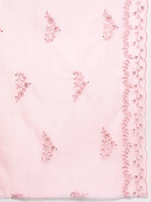 Printed Regular Thread Work Pure Silk Kurta with Trousers & Dupatta 5