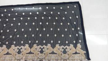 black embroidered georgette saree with blouse 2