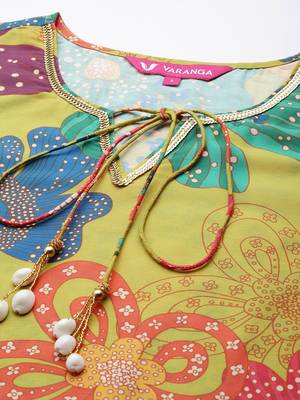 Printed Regular Sequinned Kurta with Sharara & Dupatta 2