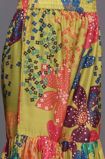 Printed Regular Sequinned Kurta with Sharara & Dupatta
